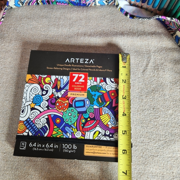 Star Joy Colored Pencils Roll Up Set - 70+ Vibrant Colors Arteza Coloring Book - Picture 7 of 9